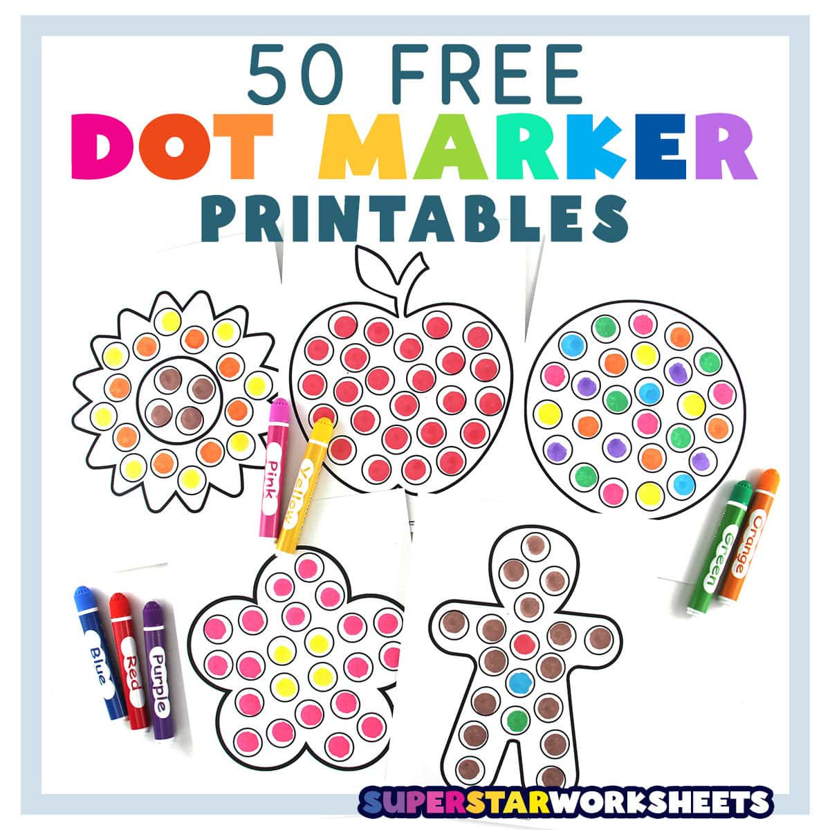 Dot Marker Printables - Superstar Worksheets with regard to Free Printable Dot Paint Worksheets