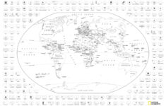 Download And Color A Free World Or United States Map With Flags with Free Printable Black and White World Map With Countries Labeled