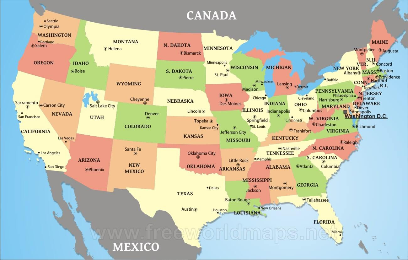 Download Free Us Maps pertaining to Printable Map of The Us States Labeled
