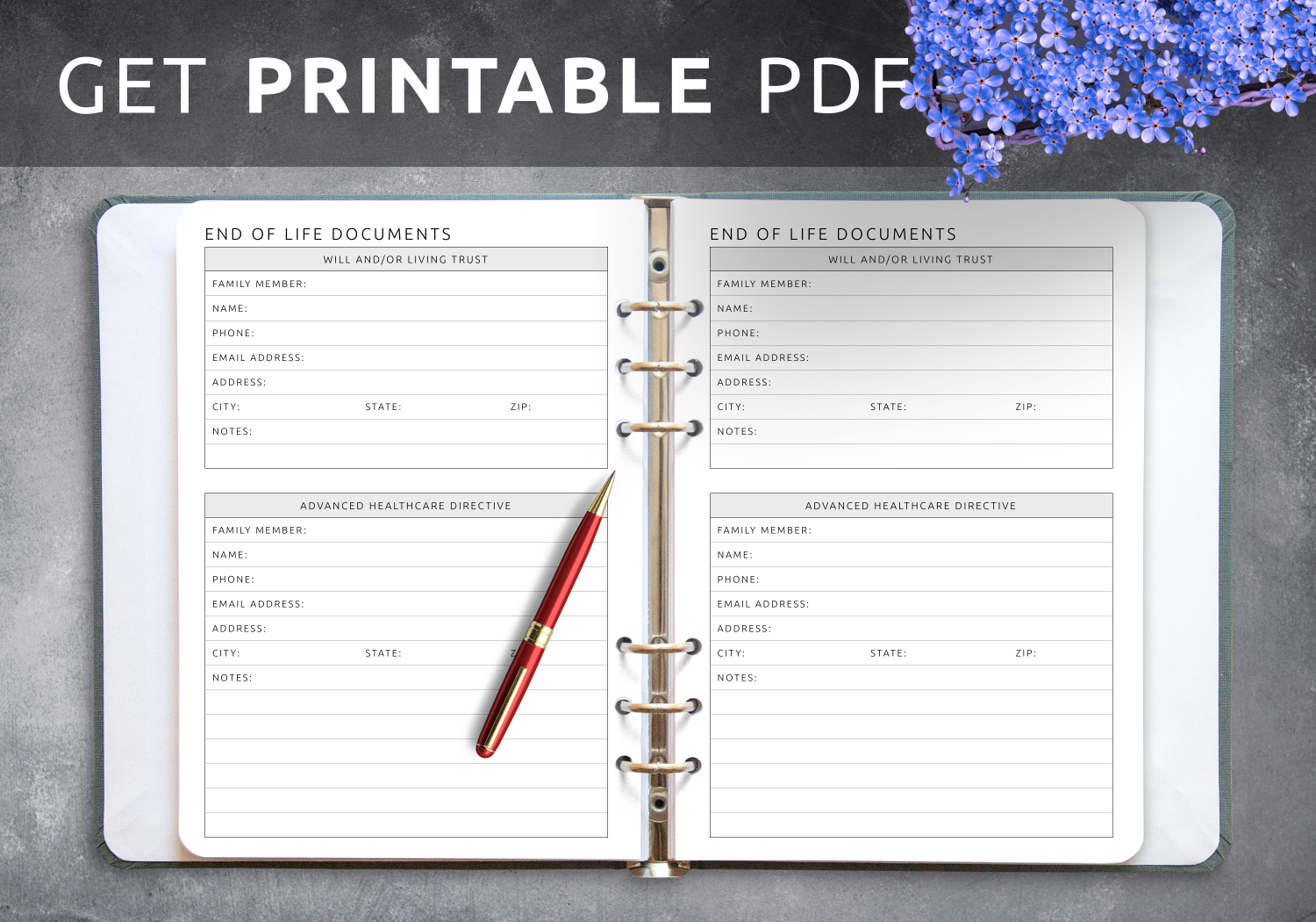 Download Printable End Of Life Documents Pdf intended for Free Printable End-Of-Life Checklist