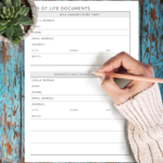 Download Printable End Of Life Documents Pdf Throughout Free Printable End Of Life Checklist