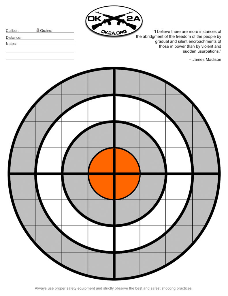 Download Printable Targets Here | Oklahoma 2Nd Amendment Association regarding Free Printable Targets For Shooting
