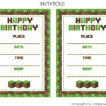 Download These Awesome Free Minecraft Party Printables! | Catch My With Regard To Free Printable Minecraft Birthday Cards