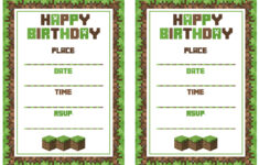 Download These Awesome Free Minecraft Party Printables! | Catch My with regard to Free Printable Minecraft Birthday Cards