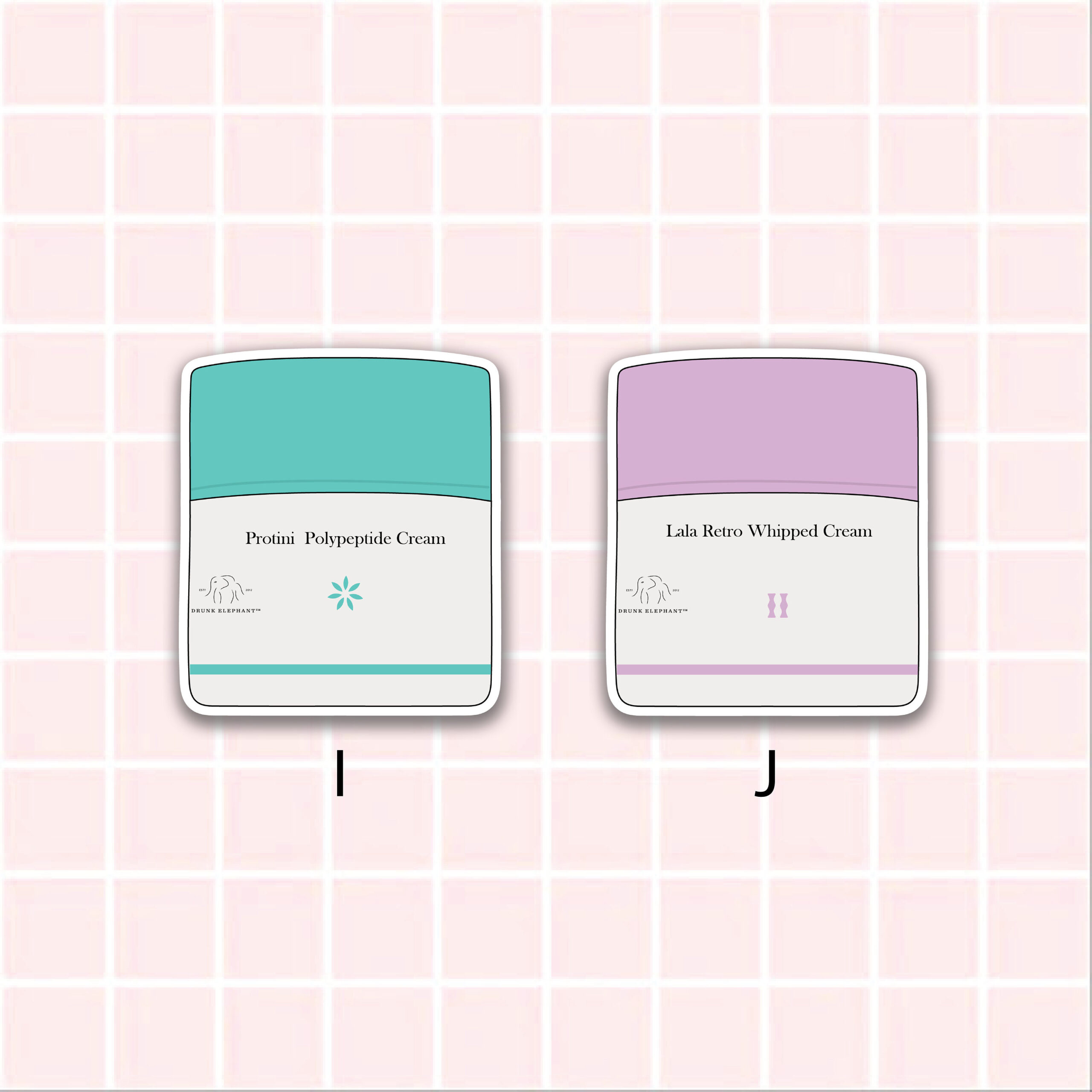 Drunk Elephant Skincare Stickers | Cute Aesthetic Waterproof intended for Drunk Elephant Printable Label