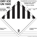 Dry Ice Un1845 Dot Hazmat Class 9 Shipping Labels | 6" Square   500 Pack Intended For Free Printable Class 9 Hazmat Label