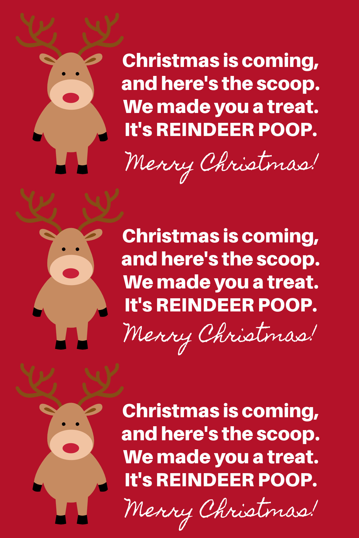 East Coast Mommy: Reindeer Poop Cookies With Free Printable inside Reindeer Poop Labels Free Printable