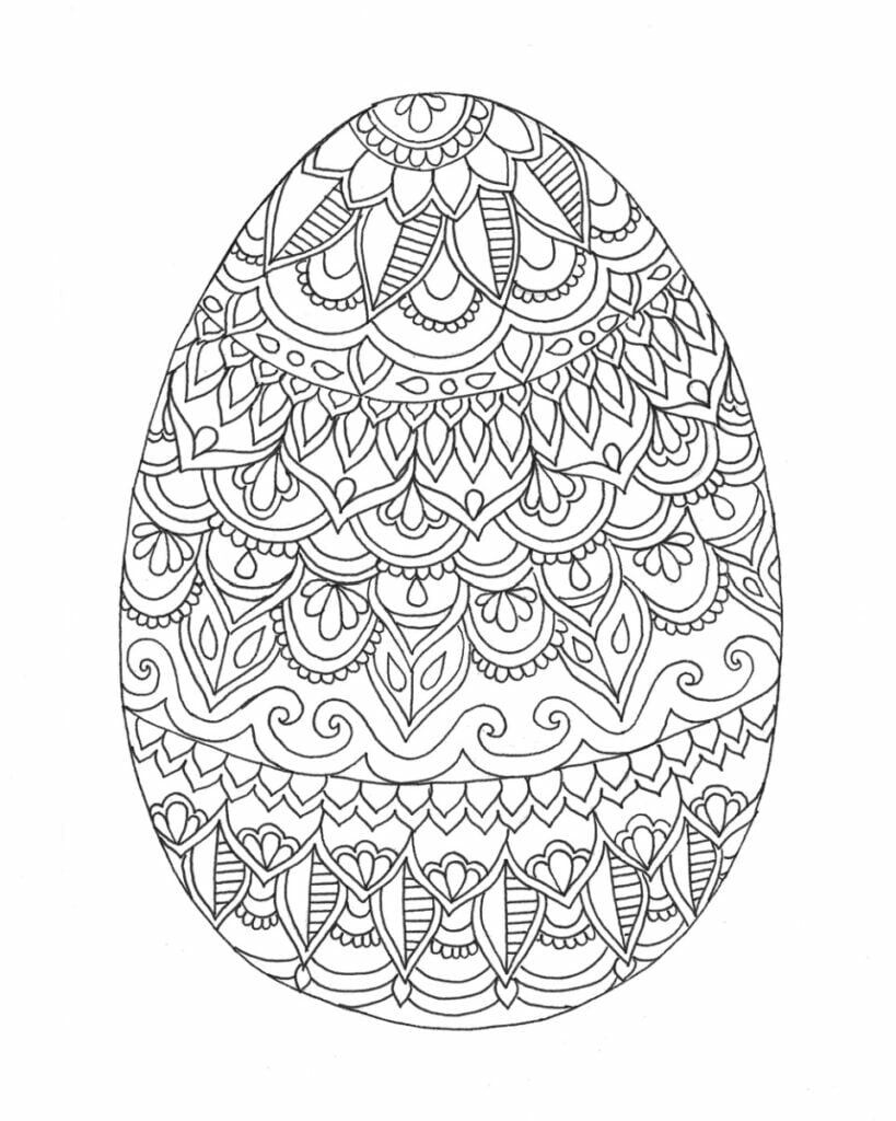 Easter Coloring Page - Free Easter Coloring Page with Free Printable Full Size Easter Egg Coloring Pages