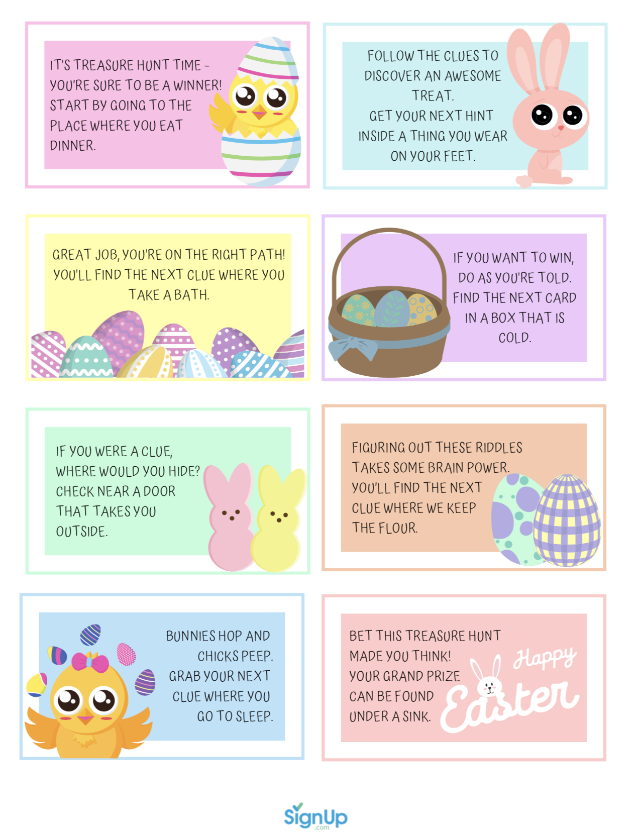 Easter Scavenger Hunt At Home | Signup throughout Free Printable Easter Scavenger Hunt