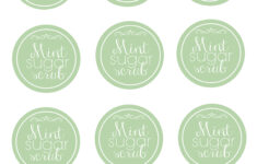 Easy Mint Sugar Scrub regarding Sugar Scrub Printable Label