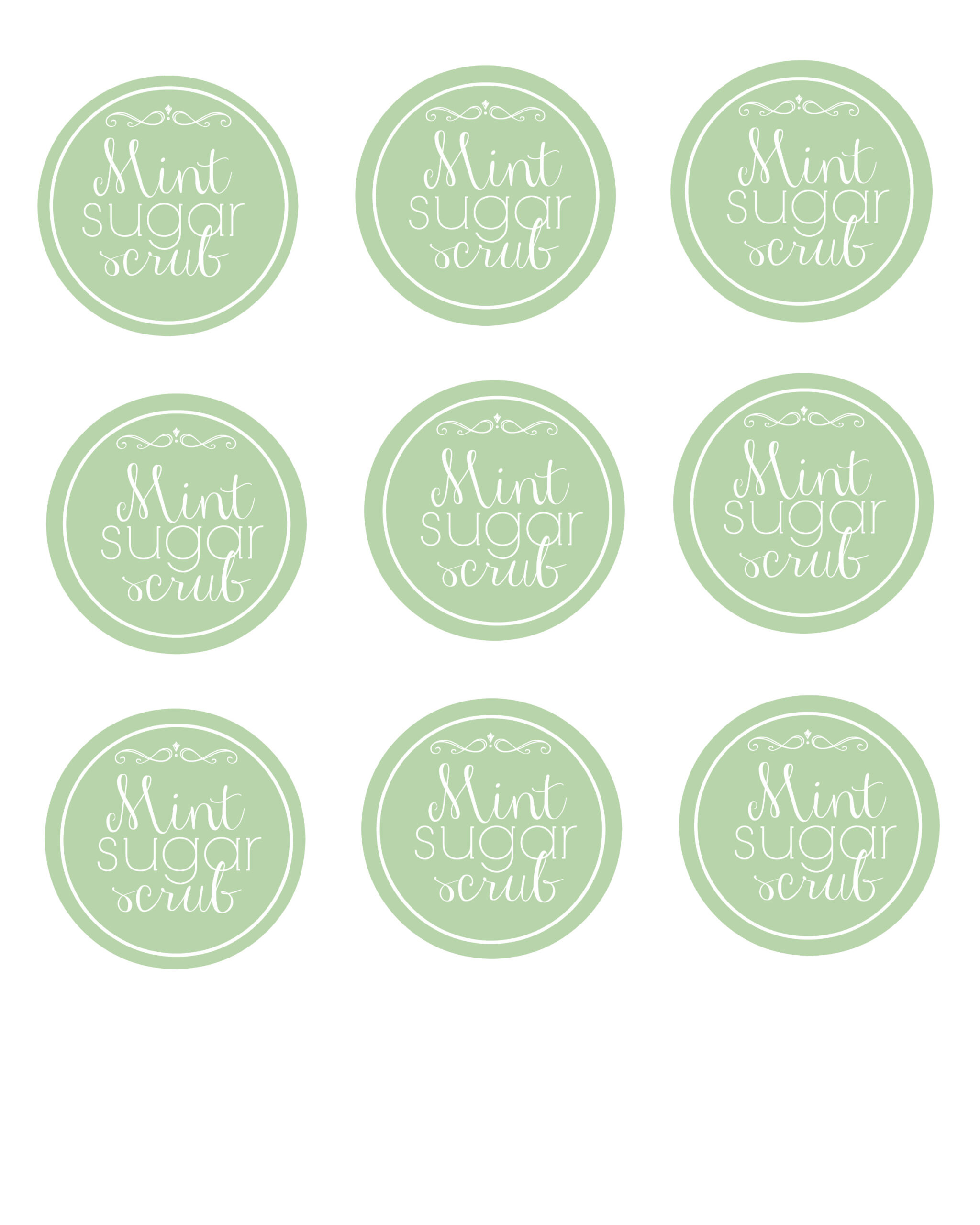 Easy Mint Sugar Scrub regarding Sugar Scrub Printable Label