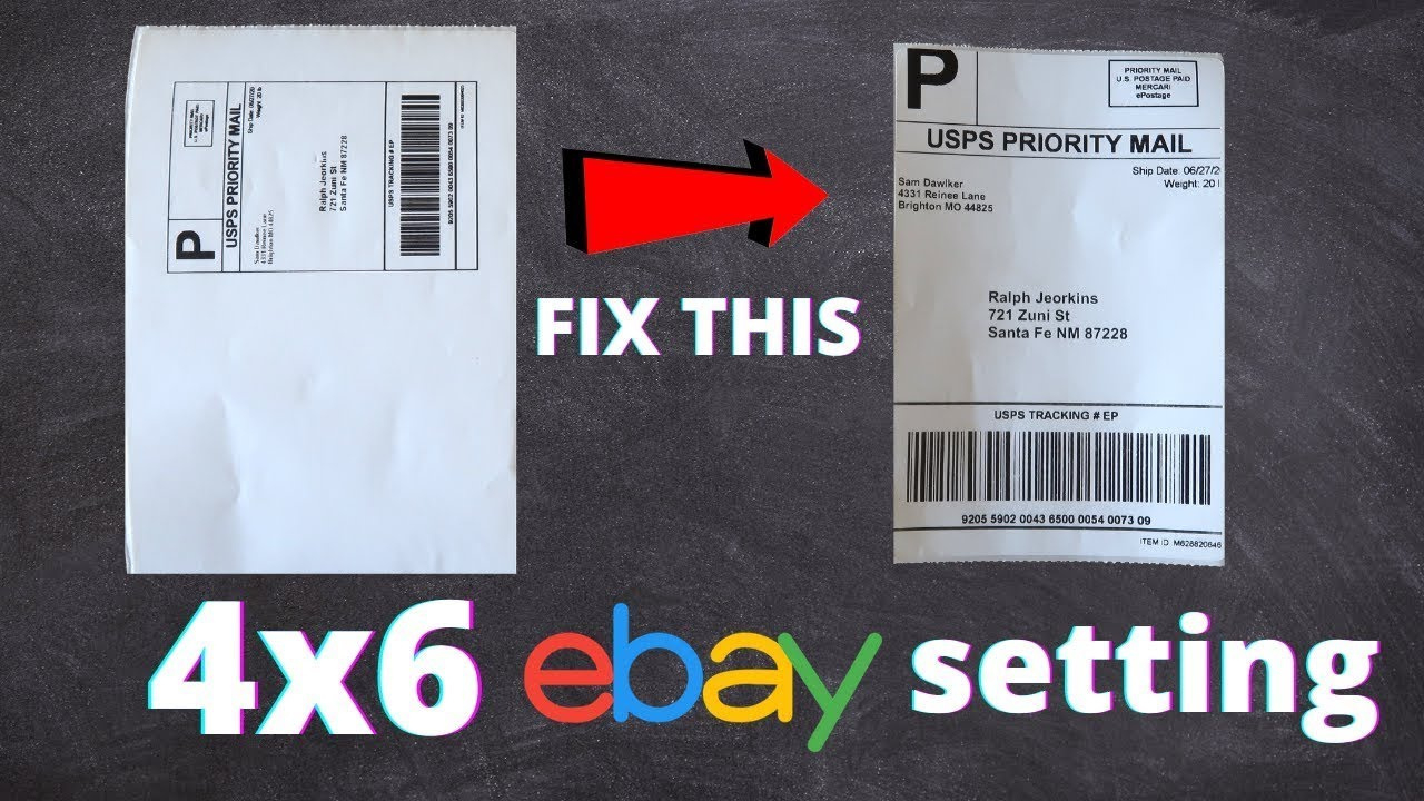 Ebay Shipping 4X6 Thermal Label Printer Settings: How To Fix Label Printing Sideways And Small within Printable Label Ebay