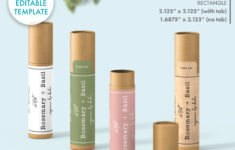 Editable Botanical Lip Balm Label Template (2 Sizes), Printable inside Printable Lip Balm Labels