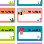 Editable Canva Name Tags Printable Name Tags Kids Party Name Tags Inside Preschool Name Labels Printable