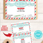 Editable Christmas Address Label Printable, North Pole Express With Regard To Printable Christmas Mailing Labels