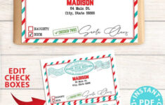 Editable Christmas Address Label Printable, North Pole Express with regard to Printable Christmas Mailing Labels