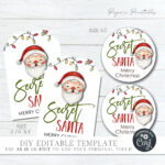 Editable Christmas Gift Tags, Secret Santa Christmas Gift Tags Inside Secret Santa Labels Printable
