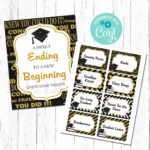 Editable Graduation Candy Labels, Candy Bar, Candy Buffet, Black Inside Downloadable Free Printable Candy Buffet Labels