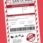 Elf On The Shelf Arrival Printable Shipping Label Regarding Free Printable Elf On The Shelf Shipping Label