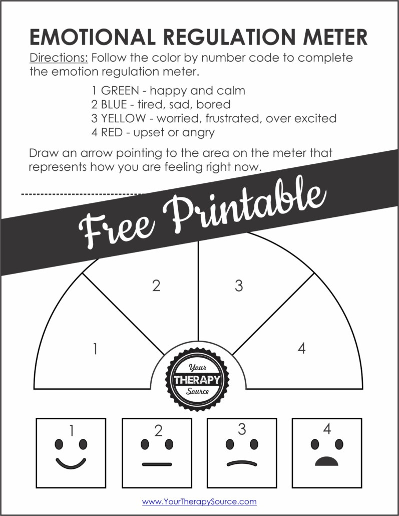 Emotion Regulation Worksheet Pdf Packet - Free - Your Therapy Source throughout Free Printable Emotional Regulation Worksheets For Adults