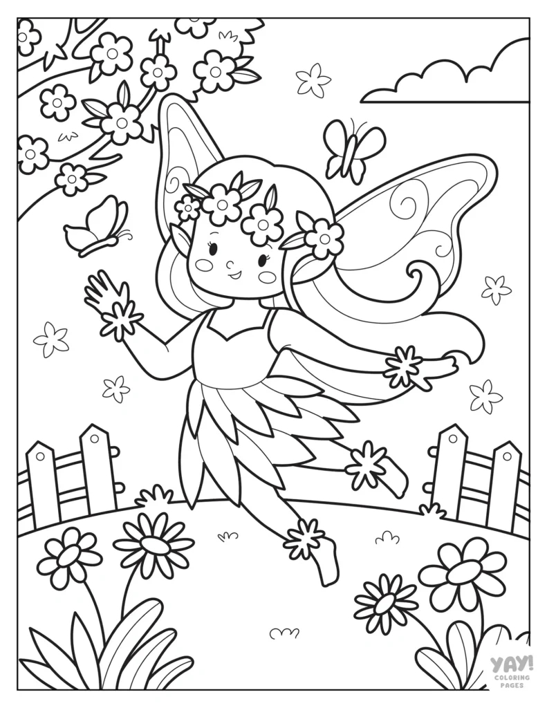 Fairy Coloring Pages (Free Printables) regarding Free Printable Coloring Pages Fairies