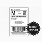 Fake Shipping Label Template | Editable Personalized Mail Label For Lands End Return Address Label Printable