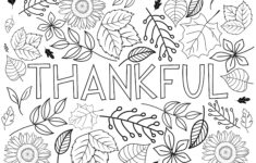 Fall Coloring Page,Thankful Autumn Time Instant Download And Print pertaining to Free Printable Fall Coloring Page