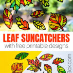 Fall Leaf Suncatchers With Free Printable Templates Throughout Free Printable Stained Glass Suncatcher Patterns