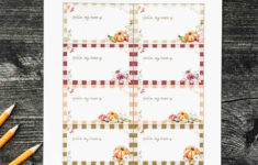 Fall Name Tags (A Pretty Free Printable) pertaining to Name Labels Free Printable