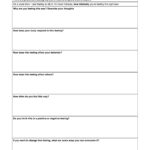 Feelings Worksheets Inside Free Printable Emotional Regulation Worksheets For Adults