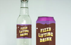 Fizzy Lifting Drink Etiketten Für Wasserflaschen &amp; Getränkedosen in Fizzy Lifting Drink Printable Label