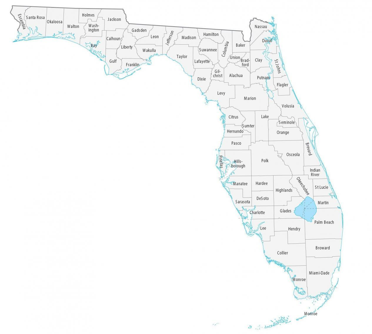 Florida County Map - Gis Geography pertaining to Free Printable Florida County Map