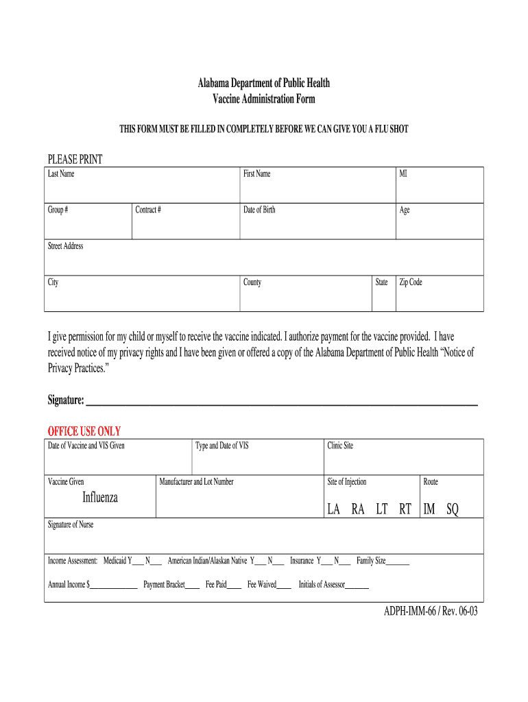 Flu Vaccine Form Pdf: Fill Out &amp;amp; Sign Online | Dochub with Free Printable Flu Vaccine Form