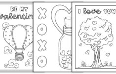 Foldable Valentine'S Day Coloring Cards (Totally Free!) - The pertaining to Free Printable Valentine Cards to Color