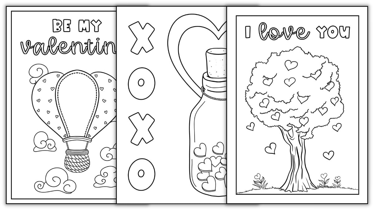 Foldable Valentine&amp;#039;S Day Coloring Cards (Totally Free!) - The with Free Printable Valentine&amp;#039;S Day Cards To Color