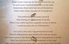 Footprints In The Sand - 10 Free Pdf Printables | Printablee inside Free Printable Footprints in The Sand Poem