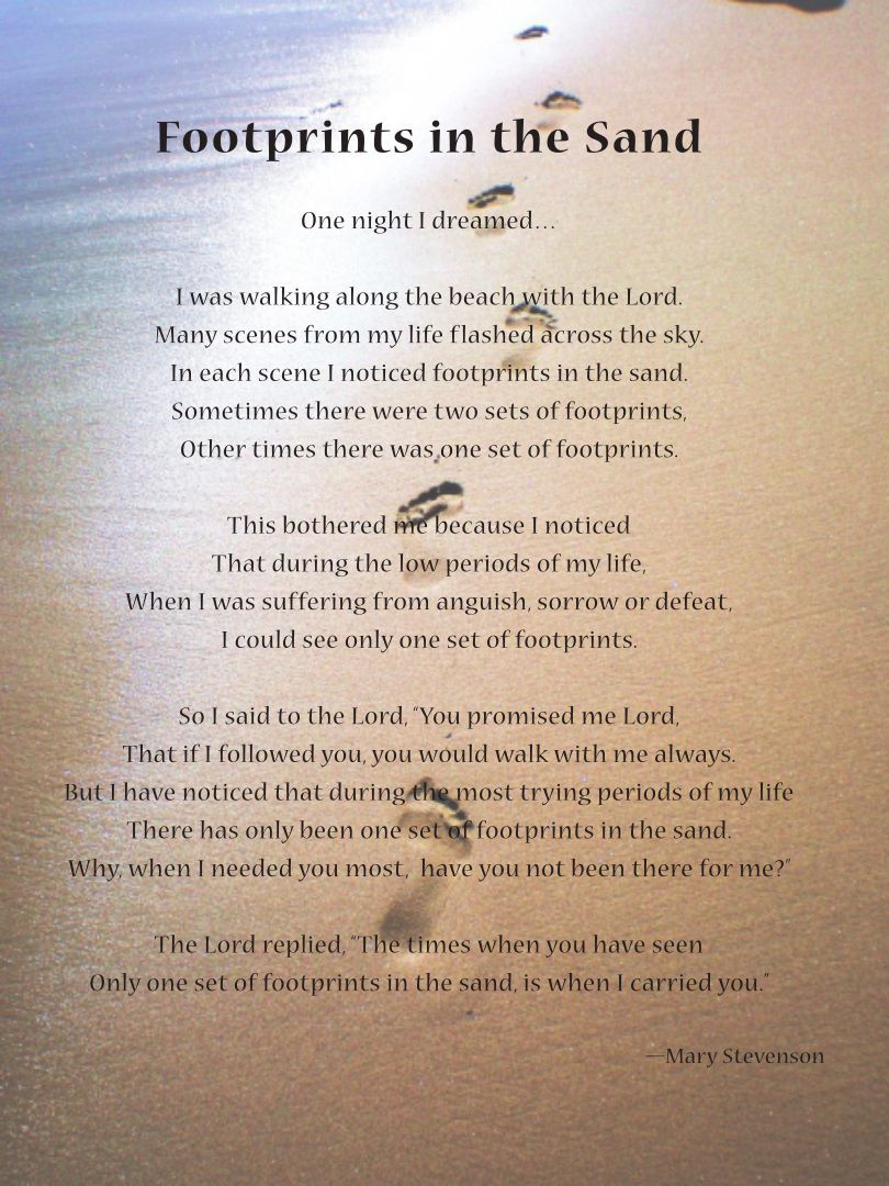 Footprints In The Sand - 10 Free Pdf Printables | Printablee inside Free Printable Footprints in The Sand Poem