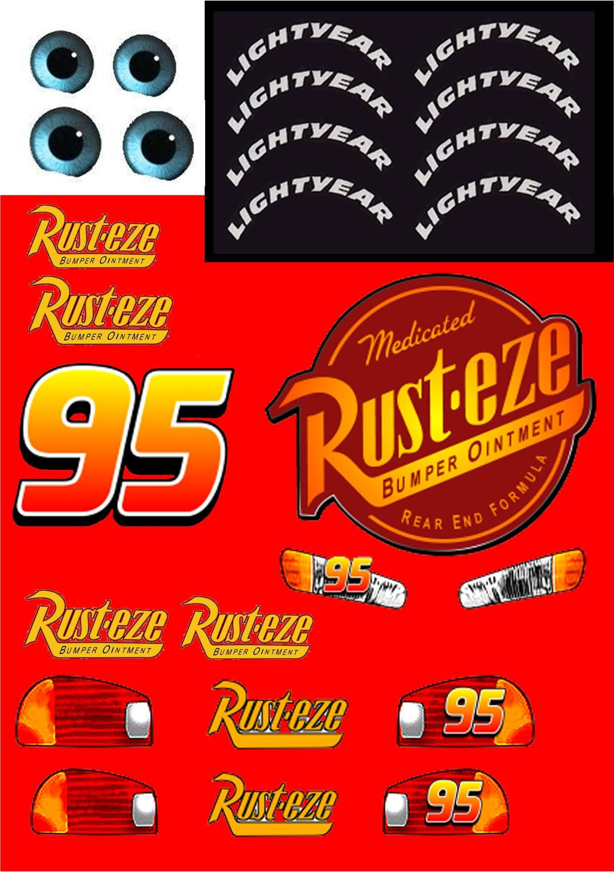 For Cars Lightning Mcqueen Printable Decals - Printable Word throughout Free Printable Lightning Mcqueen Decals