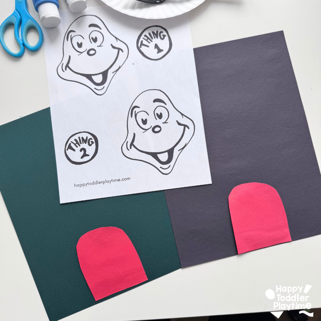 Fork Painted Thing 1 And Thing 2 Craft - Happy Toddler Playtime pertaining to Thing 1 Thing 2 Label Printable