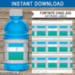 Fortnite Chug Jug Printable Labels Template Within Free Printable Fortnite Labels