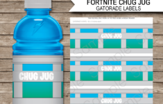 Fortnite Chug Jug Printable Labels Template within Free Printable Fortnite Labels