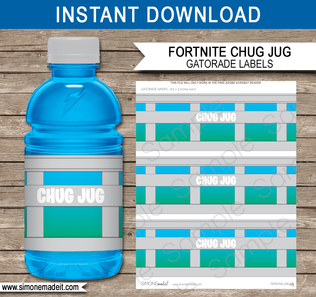 Fortnite Chug Jug Printable Labels Template within Free Printable Fortnite Labels