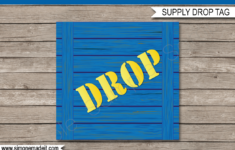 Fortnite Supply Drop Party Tags Template intended for Free Printable Fortnite Drop Label