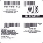 Four Quadrant Isbt 128 Blood Bank Label | Digi Trax® Regarding Printable Blood Bag Label Template