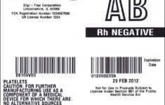 Four Quadrant Isbt 128 Blood Bank Label | Digi-Trax® regarding Printable Blood Bag Label Template