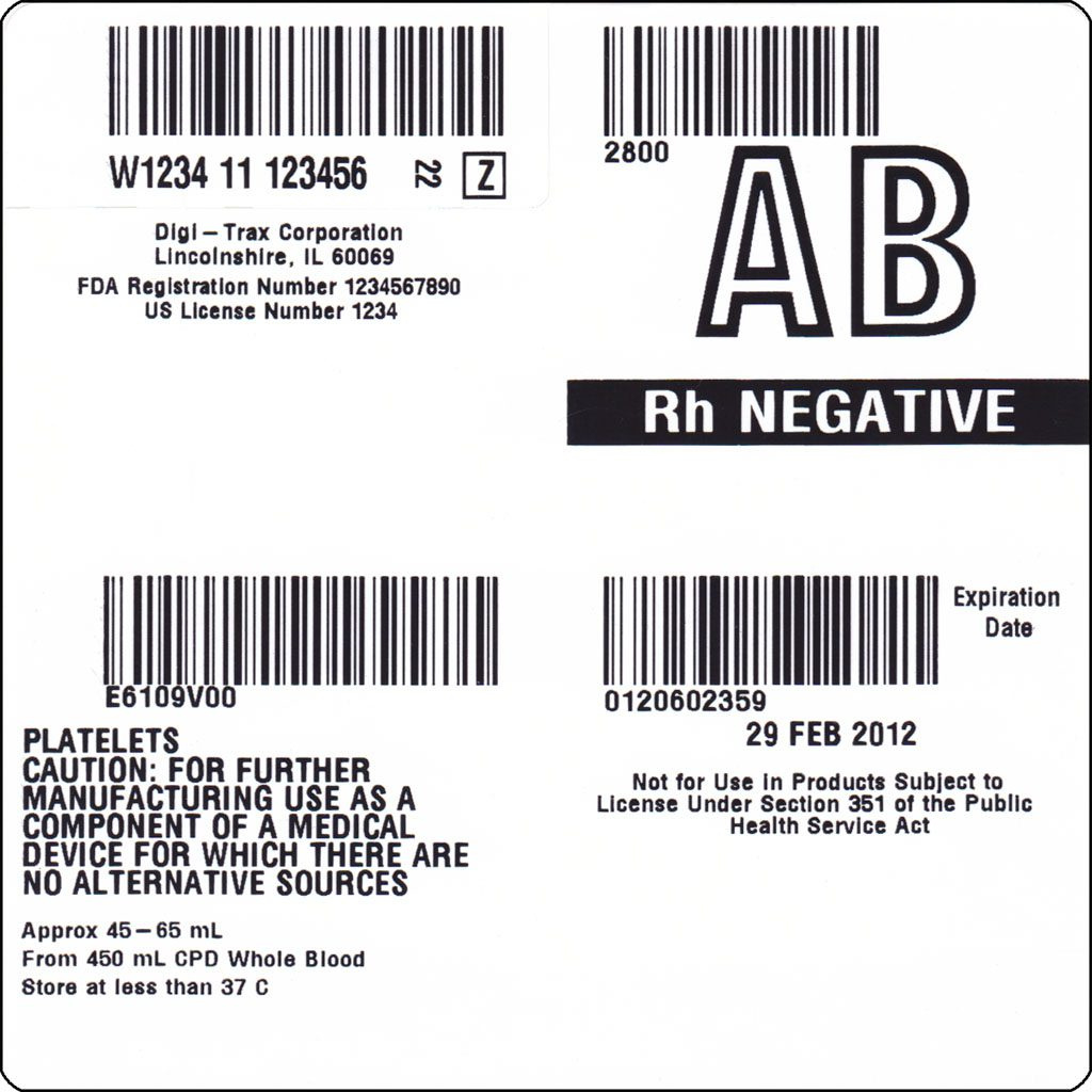Four Quadrant Isbt 128 Blood Bank Label | Digi-Trax® regarding Printable Blood Bag Label Template