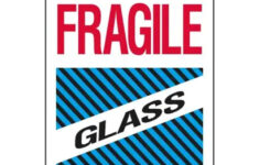 Fragile, Glass Label, Paper, 4" X 6" - Warehouse Labels for Fragile 4x6 Printable Label