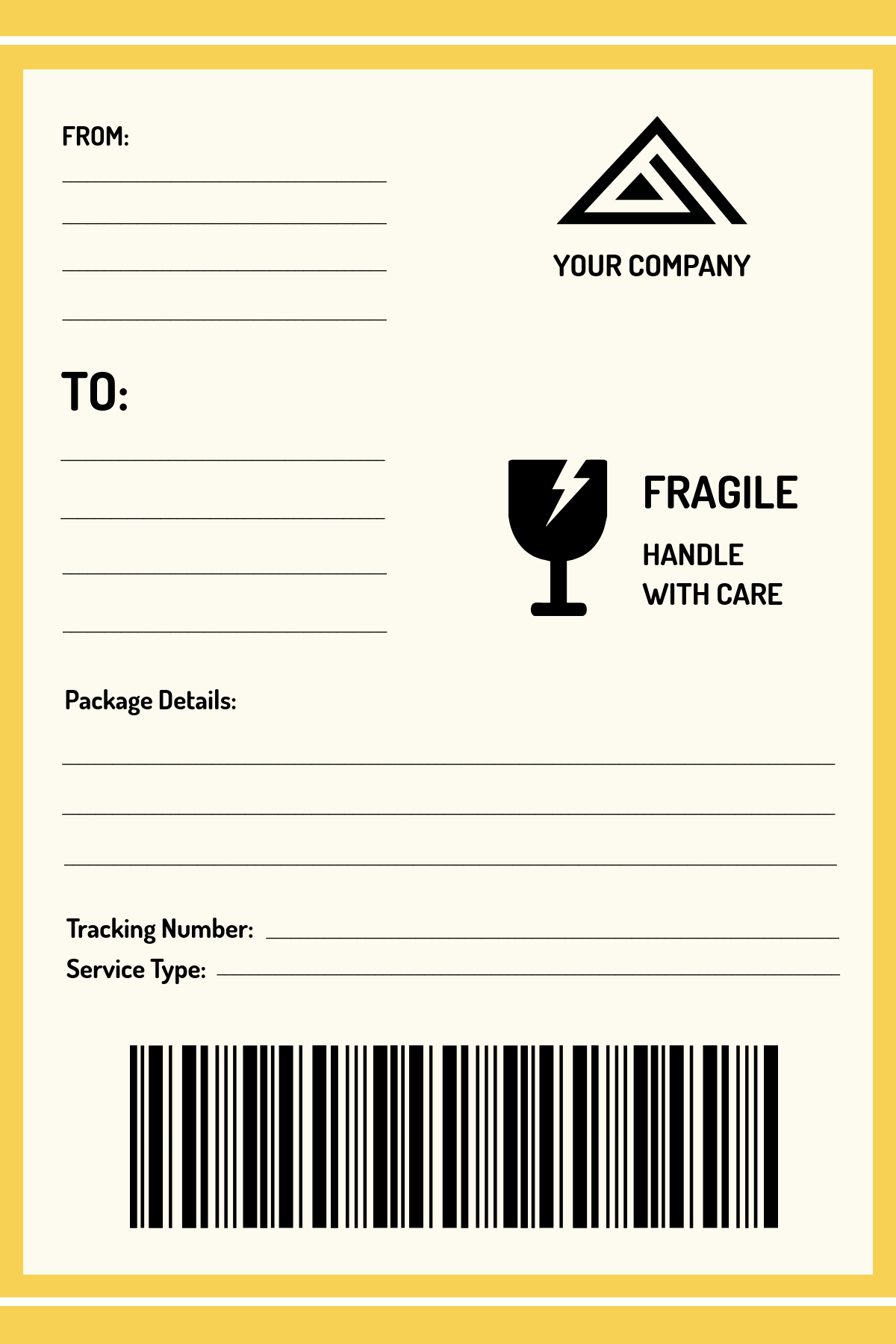 Free 4X6 Shipping Label Template To Edit Online intended for Printable Shipping Labels Free