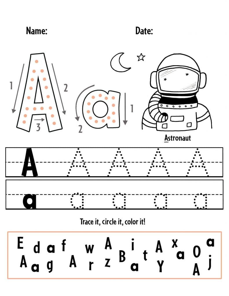 Free Alphabet Worksheets For Preschool! ⋆ The Hollydog Blog pertaining to Free Printable Preschool Letter A Worksheets