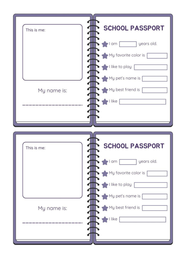 Free Printable Template For Mini Passport Book